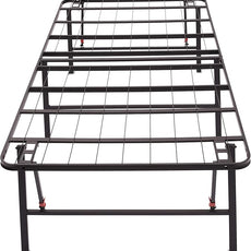 Amazon Basics Foldable Metal Platform Bed Frame with Tool Free Setup, 18 Inches High, Sturdy Steel Frame, No Box Spring Needed, Twin, Black
