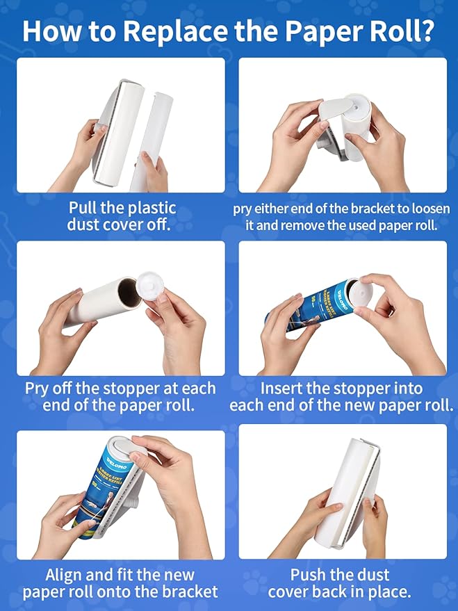 Large Lint Rollers for Carpet, Sticky Rollers for Floor DELOMO 9.45 in with 3 Extendable Handle, Long Handle Sticky Mop for Cleaning Carpets, Cars, Bedding, Couches, and Pet Hair