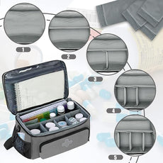 Medicine Storage Bag, Medical Bag Pill Bottle Organizer for Emergency, Medicine Box Empty with Small Portable Pouch, First Aid Box for Travel and Home Storage