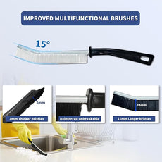 Crevice Cleaning Brush, Hard-Bristled Gap Scrub Brush, Toilet Gap Cleaning Brush Tool, for Scrub Small Spaces, Kitchen, Bathroom, Corner, Grout, Sink, Window Tracks, Hinges, 3pcs