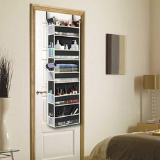 2 Pack Over The Door Hanging Organizer 5-Shelves and 10 Side Pockets, Over The Door Storage for Bathroom and Bedroom, Back of Door Organizers for Kid's Toys (13