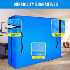 MorTime Mattress Bags for Moving and Storage, Zippered Mattress Storage Bag with 8 Strong Carrying Handles, Reusable Mattress Protector Cover Moving Supplies (Twin)