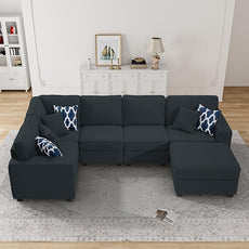 Legend Vansen Modular Sectional Sofa L Shaped Couch with Ottoman Modern Reversible Corner Sectional Couch for Living Room