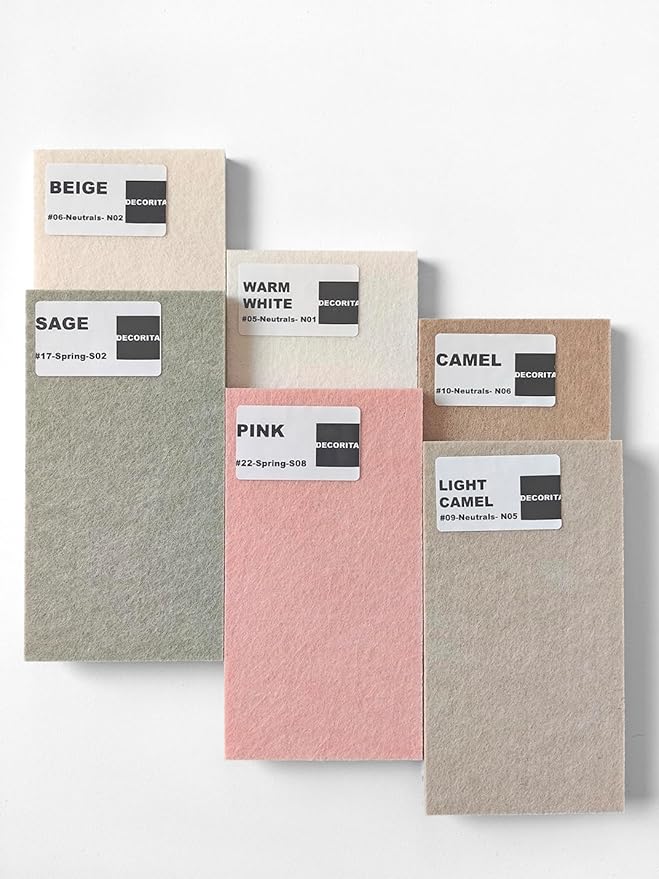 Felt Wall Tiles | Large Cork Board Alternative | Aesthetic Felt Bulletin Board for Office, Home & Classroom | Large Cork Boards for Walls Pinboard (12-Pack) | Pink