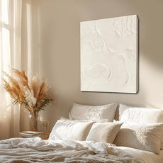 CHUDANHAO Abstract Hand Painted Wall Art Beige Wall Decor Line Hanging Art 32