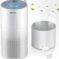Afloia Humidifier and Air Purifier in One, 3-Stage Filter Cleaner Evaporatively Humidify Combo Remove Pets Dust Dander Hair Allergy Pollen Smoke Smell for Home Bedroom Large Room, 24dB Quiet