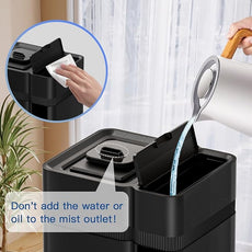 13L/3.4Gal Humidifiers for Bedroom, Ultrasonic Warm & Cool Mist Humidifier Large Room, Covers 800ft², 72H Runtime, 24H Timer, 3 Mist Modes Top Fill Quiet Humidifiers for Home, Office, Black