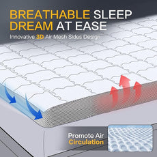 SAPHREAS 4 Inch Memory Foam Mattress Topper Full Size, Back Pain & Pressure Relief, 3