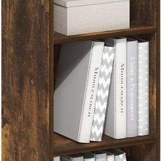 Furinno LUDER Book Shelf, 3-Cube Bookshelf, Bookcase with Open Shelves, 9.3 x 12 x 31.5, for Living Room, Bedroom, Home Office, Amber Pine