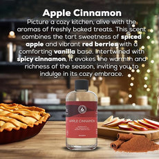 Aroma Country Apple Cinnamon Diffuser Oil - Luxury Essential Oils for Diffuser Refill & Air Freshener Room Spray - Long-Lasting & Natural Home Fragrance, Apple Cinnamon Scented Oil (8.5 Fl. oz)