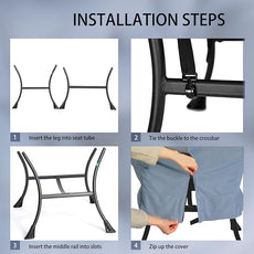 Tiita Lazy Chair with Ottoman, Modern Large Accent Lounge Armchair, Comfy Leisure Sofa Reading Chair with Footrest for Bedroom, Living Room, Dorm Rooms, Garden and Courtyard, Plush Light Blue