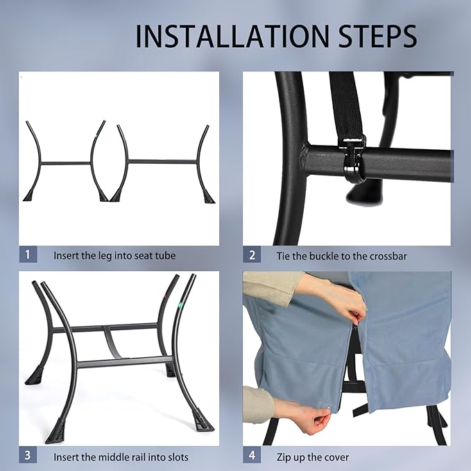 Tiita Lazy Chair with Ottoman, Modern Large Accent Lounge Armchair, Comfy Leisure Sofa Reading Chair with Footrest for Bedroom, Living Room, Dorm Rooms, Garden and Courtyard, Plush Light Blue