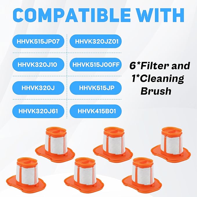 HHVKF10 Filter Replacement Compatible with Black and Decker Hand Vacuum HHVK HHVK515JP07 HHVK320J10 HHVK320J HHVK320J61 HHVK320JZ01 HHVK515J00FF HHVK515JP HHVK415B01,HHVKF10 Filter LUXRILIX