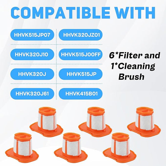 HHVKF10 Filter Replacement Compatible with Black and Decker Hand Vacuum HHVK HHVK515JP07 HHVK320J10 HHVK320J HHVK320J61 HHVK320JZ01 HHVK515J00FF HHVK515JP HHVK415B01,HHVKF10 Filter LUXRILIX