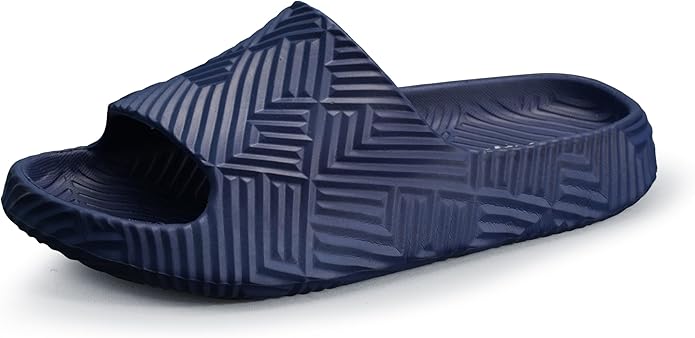 Weweya Slides for Women and Men - Bathroom Shower Shoes - Non Slip House Slippers - Lightweight Beach Sandals