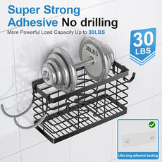 Hair Tool Organizer, 3-in-1 Universal Hair Dryer Holder, Adjustable Height Metal Blow Dryer Holder Wall Mounted/Over Cabinet Door/Free-Standing (Black)