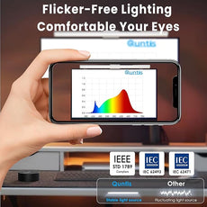 Quntis Monitor Light Bar Pro White, Eye-Care No Glare USB Computer Lamp, Stepless Dimming & Auto-Dimming Brightness, Dual Control, Modern Aesthetic Space Saving Desk Accessories Office Gaming Reading