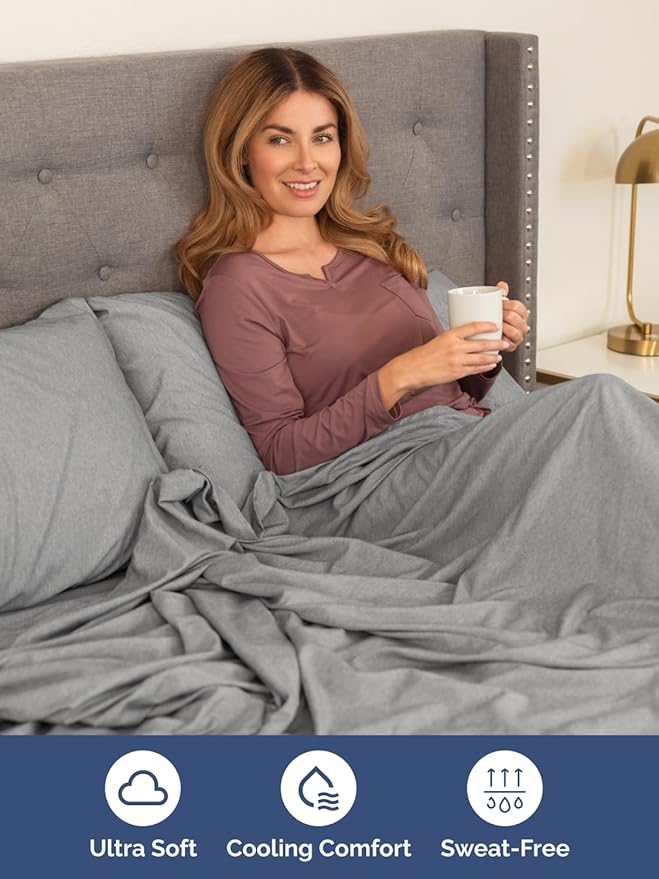 Extra Deep Pocket Split King Sheets - 5 Piece Breathable & Cooling Bed Sheets - Hotel Luxury Bed Sheet Set - Soft, Wrinkle Free & Comfy - Easily Fits Extra Deep Mattresses - Heathered Grey Sheets Set
