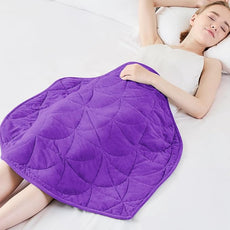 Weighted Lap Blanket 5 lbs for Adults, Luxury Soft Small Weighted Blanket, Compact Portable Weighted Lap Pad for Relaxation, Sleeping, Travel, All-Season Use, Deep Purple, 30