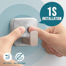 TAILI Thickened 304 Stainless Steel Bathroom Suction Hook for Towel, Loofah, Bathrobe, Patented Strong Suction Cup Holder, Damage-free Hanging Glass Shower Wall Hook, Hold Up to 11 Lbs, 2 Pack, Silver