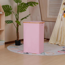 Laundry Hamper with Lid, 110L Large Laundry Basket with Handle and Lid, Collapsible Clothes Basket Organizer with Removable Inner Bag for Clothes Toys Towels,Pink