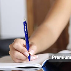 AKVINQ® Walker Gel Pens 12-Pack | 0.7mm Medium Point | Retractable Gel Ink Pen | Premium Matte Finish | Blue Ink | Smudge-Resistant | Comfortable Rubber Grip | Office & School Writing (Blue)