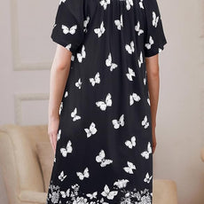 Ekouaer Women Robe Zipper Front Mumu Duster Robes Zip Up Housecoat Soft Sleepwear with Pockets