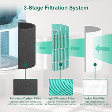 2 Pack Core 300/Core P350 Compatible with LEVOIT Core P350/Core 300 and Core 300S, Grade True Filter High-Efficiency Activated Carbon, Compare to Part # Core 300-RF (300-green-2Pack)