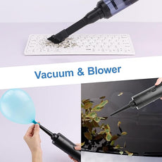 Handheld Vacuum Cleaner Cordless, Desk Vacuum Cleaner Compressed Electric Air Duster 12000Pa Suction, Portable Vortex Vacuum Dust Buster Air Blower for Computer, Keyboard, Car, Pet Hair Cleaning