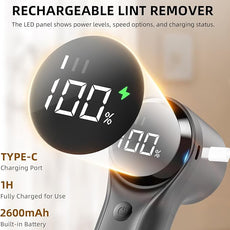 Fabric Shaver, Electric Lint Remover, Rechargeable Lint Shaver, Household Essentials for Clothes, Upholstery, Furniture, Sweater Defuzzer to Remove Pilling, Battery Operated, Black