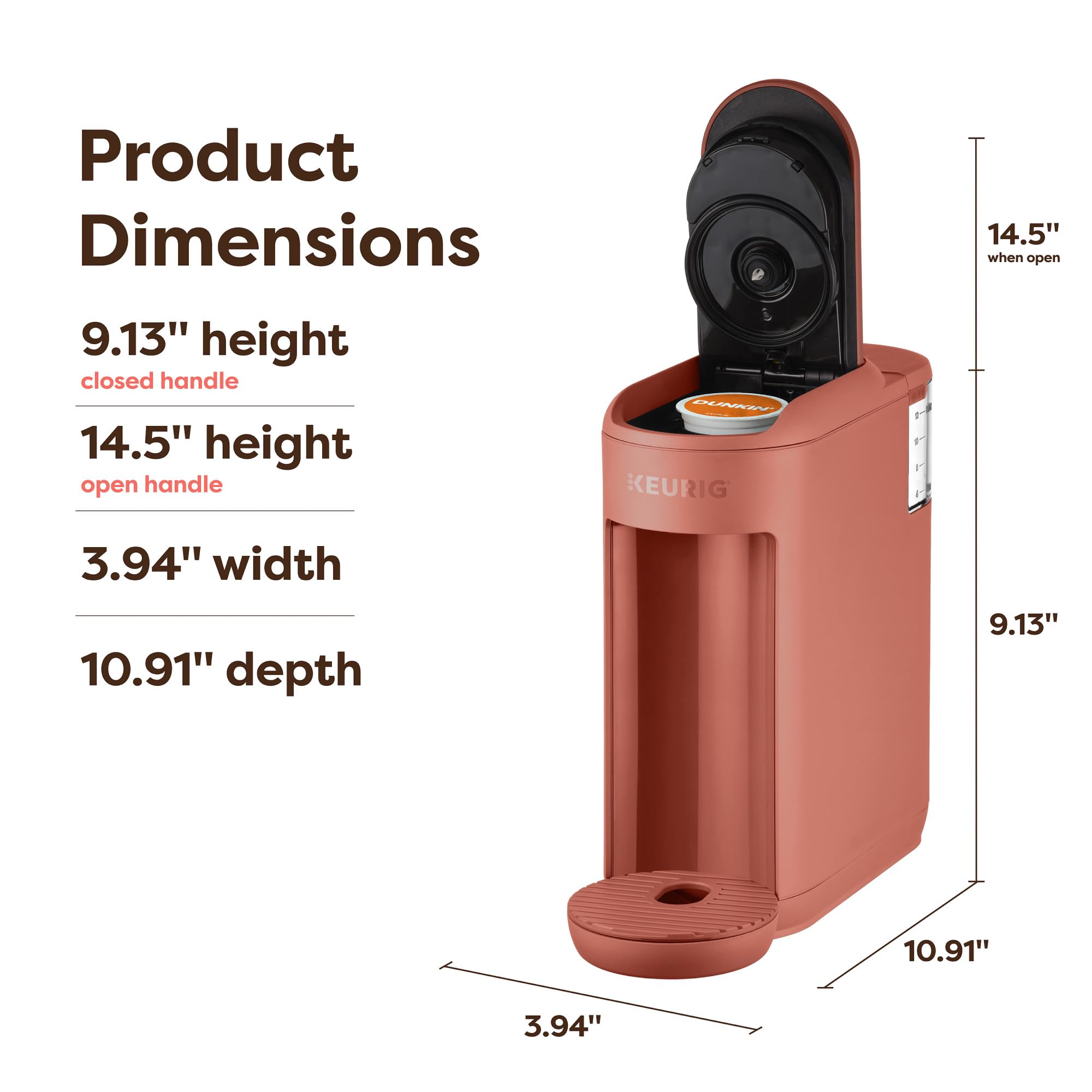 Keurig K-Mini Mate Single Serve K-Cup Pod Coffee Maker, Brews Up to 12 oz Cup, Compact Portable Coffee Machine for Small Spaces, Great for Dorms & Offices, Pink Sands Dormly