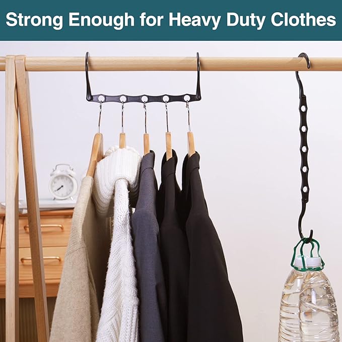 AMKUFO 6 Pack-Closet-Organizers-and-Storage, Magic-Hangers-Space-Saving-for-Clothes, Closer-Organizer-for-Closet-Organization, Space-Saver-Hanger-Organizer-for-Multipurpose, Dorm-Room-Essentials