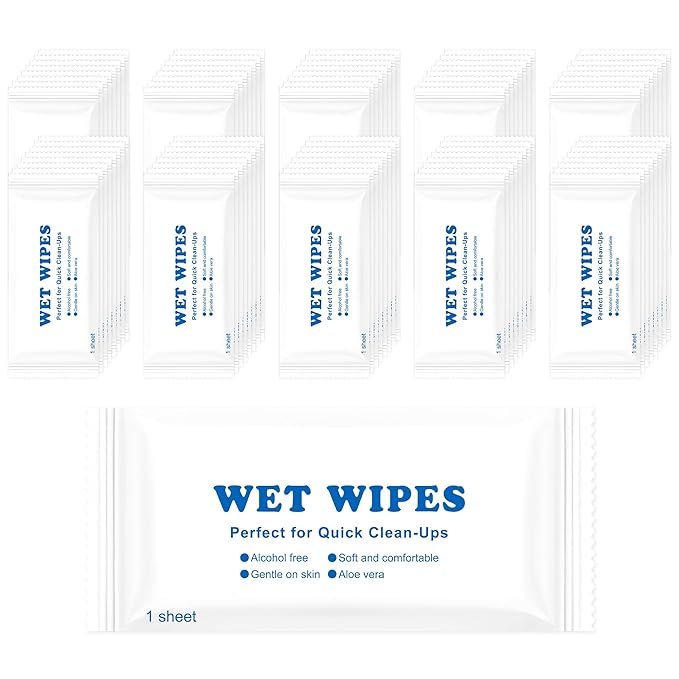 Individually Wrapped Wet Wipes, Wet Wipes For Hands Bulk, Easy To Carry, Quick To Clean Hands, Suitable For Restaurants, Barbecues, Travel, Weddings, Homeless People (400-PACK)