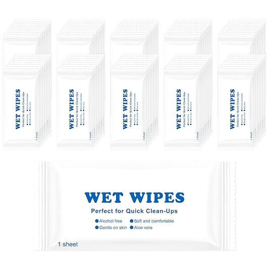 Individually Wrapped Wet Wipes, Wet Wipes For Hands Bulk, Easy To Carry, Quick To Clean Hands, Suitable For Restaurants, Barbecues, Travel, Weddings, Homeless People (400-PACK)