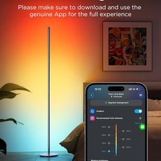 Govee RGBIC Floor Lamp Basic, LED Corner Lamp Works with Alexa, Smart Modern Floor Lamp with Music Sync and 16 Million DIY Colors, Color Changing Standing Lamp for Bedroom Living Room Blue