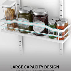 Moforoco White 9-Tier Over The Door Pantry Organizer, Pantry Organization And Storage, Metal Hanging Spice Rack Shelves Door, Home & Kitchen Essentials, Laundry Room Bathroom Organization