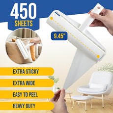 Lint Roller Refills – 9.45 Inch Wide – Lint Rollers for Pet Hair Extra Sticky Refills – Ideal for Furniture, Clothes, Bedding - 5 Pack 450 Sheets