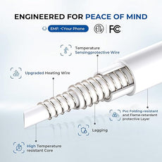 Heated Mattress Pad Twin XL Size Quilted Heating Electric Bed Warmer Comfort Heat Mattress Pad Cover Single Controller（10 Heat Setting | 1-12 Hours Auto Shut Off | with 8-21 Inch Deep Pocket） Gray