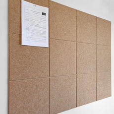 Felt Wall Tiles | Large Cork Board Alternative | Aesthetic Felt Bulletin Board for Office, Home & Classroom | Large Cork Boards for Walls Pinboard (12-Pack) | Suntan