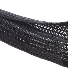 Alex Tech 10ft - 1/2 inch Cord Protector Wire Loom Tubing Cable Sleeve Split Sleeving For USB Cable Power Cord Audio Video Cable – Protect Cat From Chewing - Black