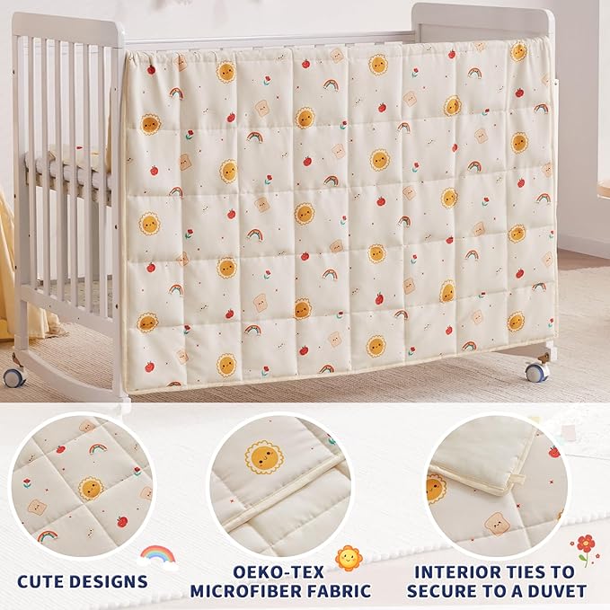 anfie Weighted Blanket Kids (48"x72" 6lbs), Weighted Blanket Cooling Blanket for Sleeping,Throw Size Breathable Blanket with Premium Glass Bead(Beige Sun)