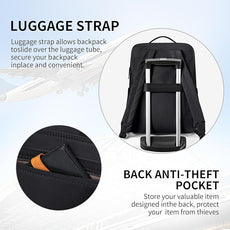 Stylish Laptop Backpack for Women Airline Approved Perfect for Work College and Travel Multi-Functional Casual Daypack Fits 14 Inch Notebook (Black)