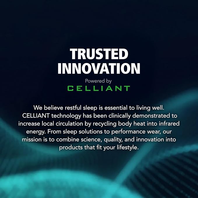 CELLIANT® Infrared Pillow – Breathable, Temperature-Balancing Fabric with Cotton & Polyester Blend, Promotes Comfort, Stability and Restful Sleep, Skin-Friendly Design, King Size
