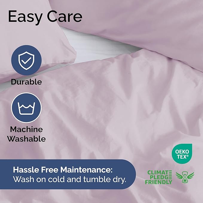 Duvet Cover Full Size Set - Extra Soft Full Size Duvet Cover 80 x 90 with 2 Pillow Shams - Hotel Luxury Easy Care & Fade Free w/Zipper Closures & Ties - Comfy Breathable Bedding Set (Light Lavender)
