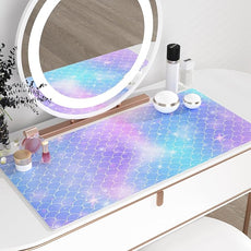 QIYI Large Desk Pad, Colorful Mouse Pad Desktop Decor, Waterproof PU Leather Desk Cover Protector, Desk Accessories for Office Home Work Writing Gaming 31.5