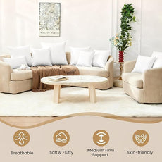 BHZ Euro Throw Pillow Inserts, 14x36 Down Feather Alternative Pillow Inserts Set of 2, Decorative Soft Large Square White Throw Pillows Insert for Couch Bed Dorm Sofa with Cotton Cover