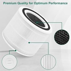 4 Pack Core 300/Core P350 Compatible with LEVOIT Core P350/Core 300 and Core 300S, Grade True Filter High-Efficiency Activated Carbon, Compare to Part # Core 300-RF (white-4Pack)