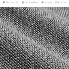 PADOOR Braided U Shaped Toilet Rug, 20x24 Grey, Super Absorbent, Non Slip, Machine Washable, Bathroom Floor Mat