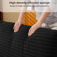 Convertible Corduroy Sofa Bed with USB Charging Port & Cup Holders, 68.11