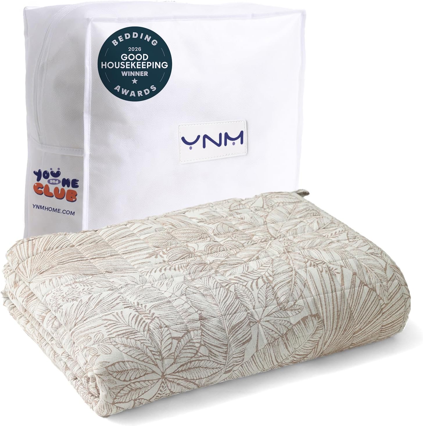 YnM 15lbs Weighted Blanket for Adults, Heavy Bed Throw Blanket with Cooling Glass Beads for All Season Use, Ideal for ~140lbs (48x72 Inches, Twin/Full, Dark Grey)